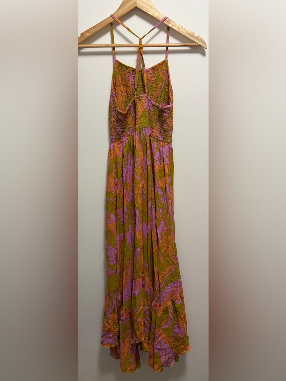 Free People Heatwave Printed Maxi Slip - Ochre Combo Boho Women’s Size Medium - Picture 3 of 8